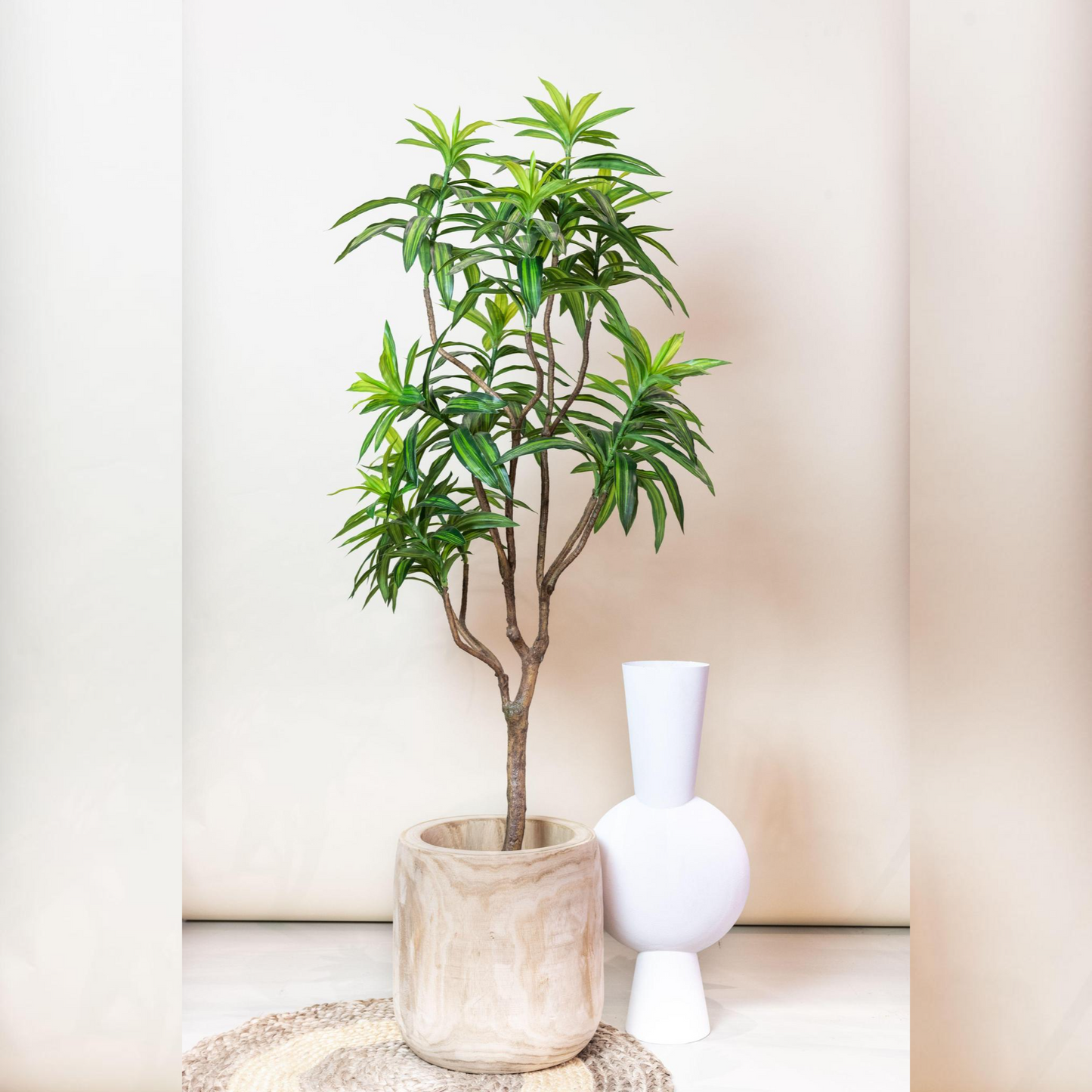 Kunstplant - Dracaena - Drakenboom - Hoogte ↕130cm