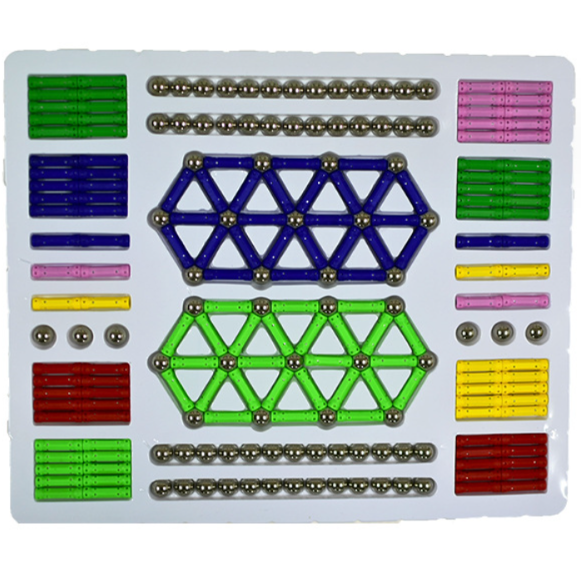 Stok & Bol Magnetische Wonderwereld - 228 delige set - 144 Stokjes & 84 Balletjes