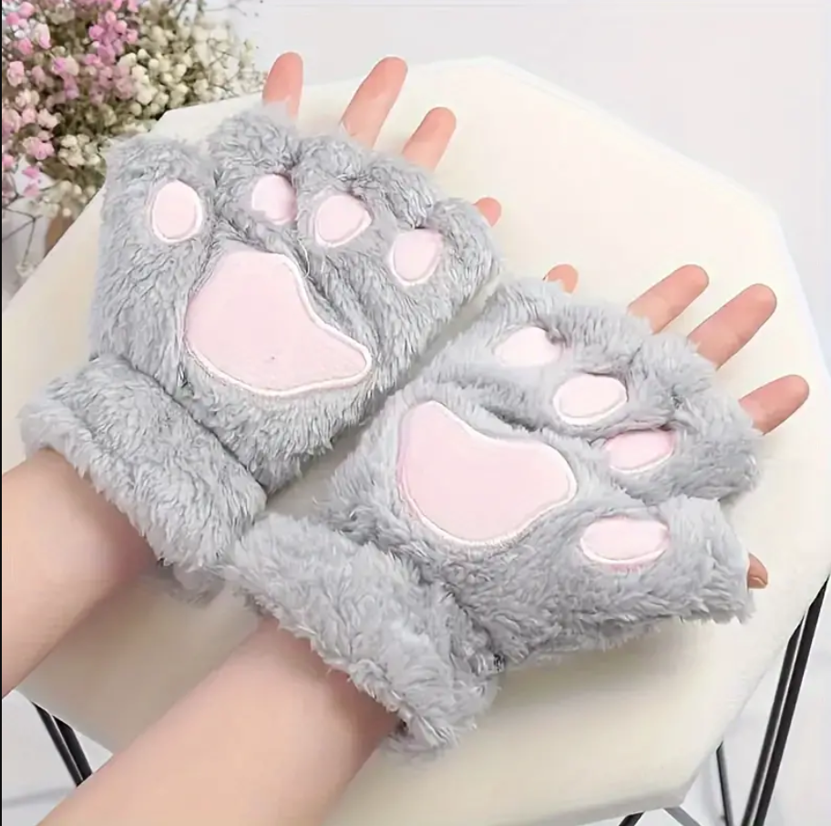 Schattige zachte katten handschoenen - 1 maat