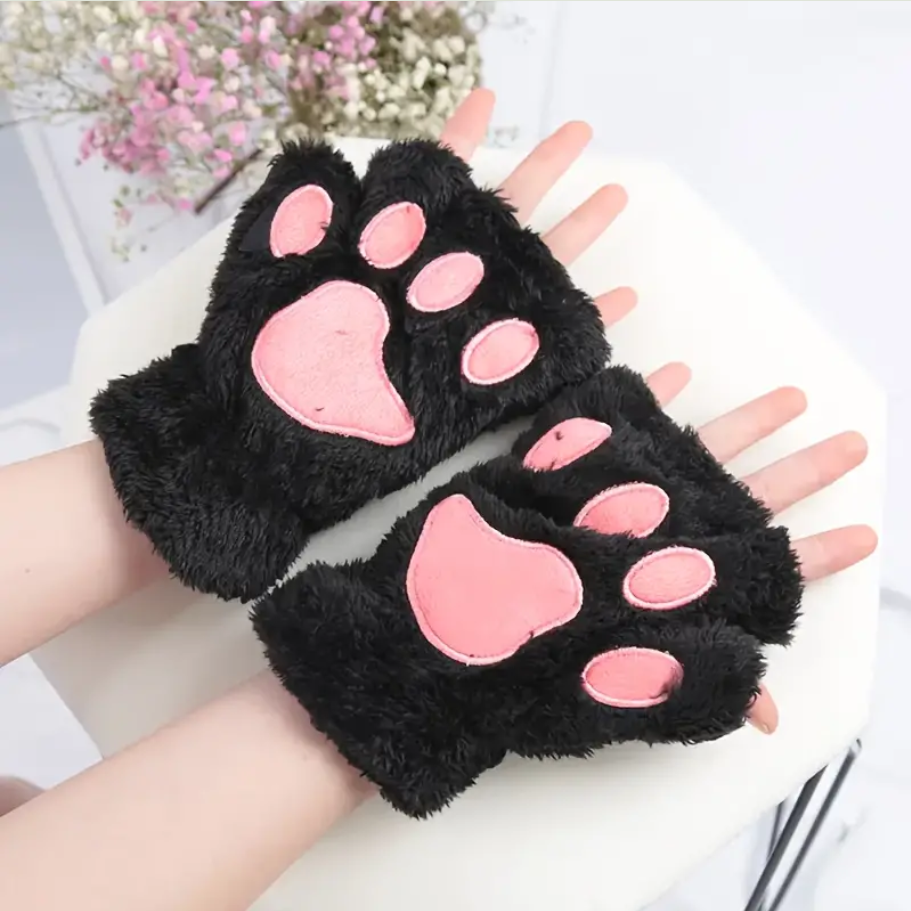 Schattige zachte katten handschoenen - 1 maat