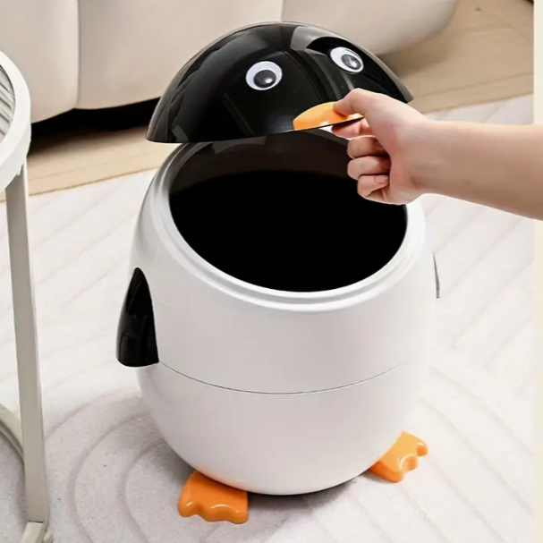 Peng-Waste Master - Pinguïn Pedaalemmer Prullenbak - 9.84L 😄🐧