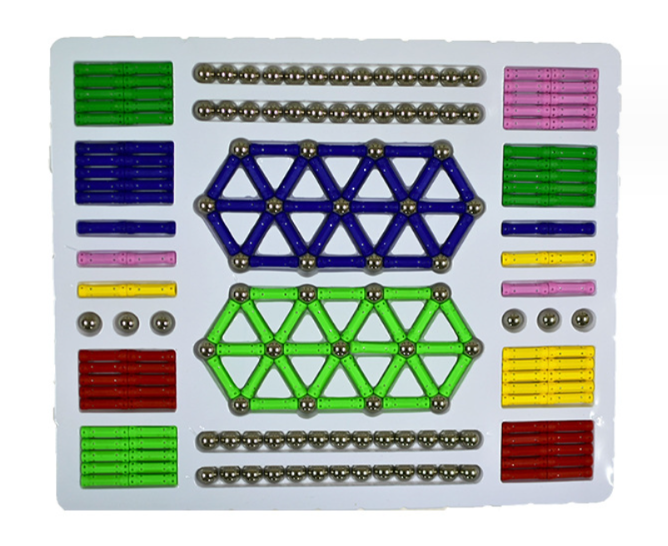 Stok & Bol Magnetische Wonderwereld - 228 delige set - 144 Stokjes & 84 Balletjes