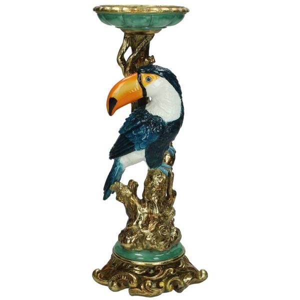 Kandelaar - Tropische Toekan Multicolor - Hoogte β30cm