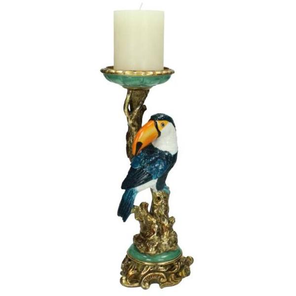 Kandelaar - Tropische Toekan Multicolor - Hoogte β30cm