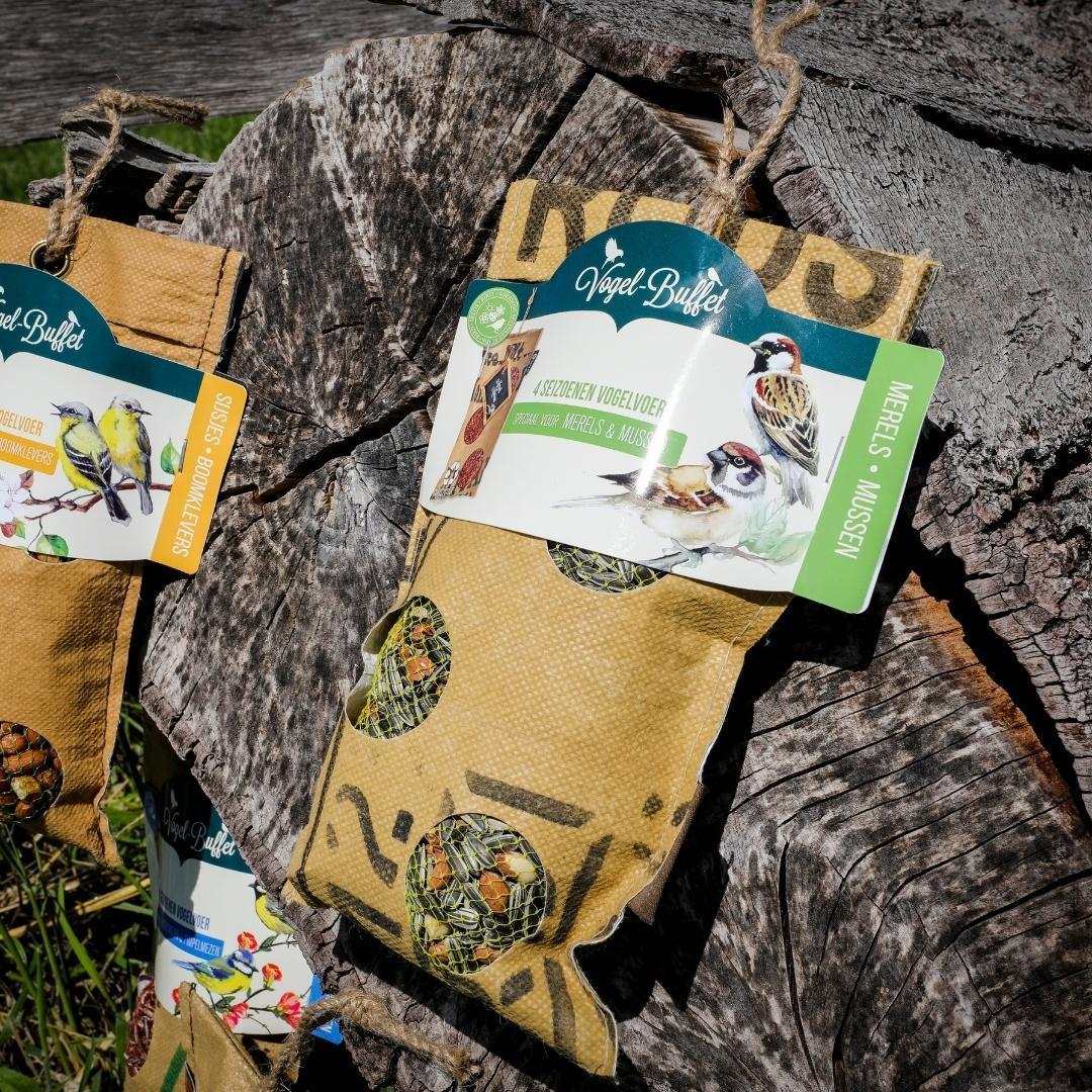 Bird-buffet | Rags feeder | Mussen & Merels - 300 gram