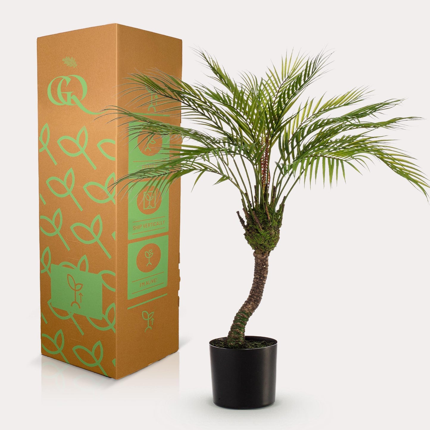 Kunstplant - Chamaedorea - Bergpalm - Hoogte ↕85cm