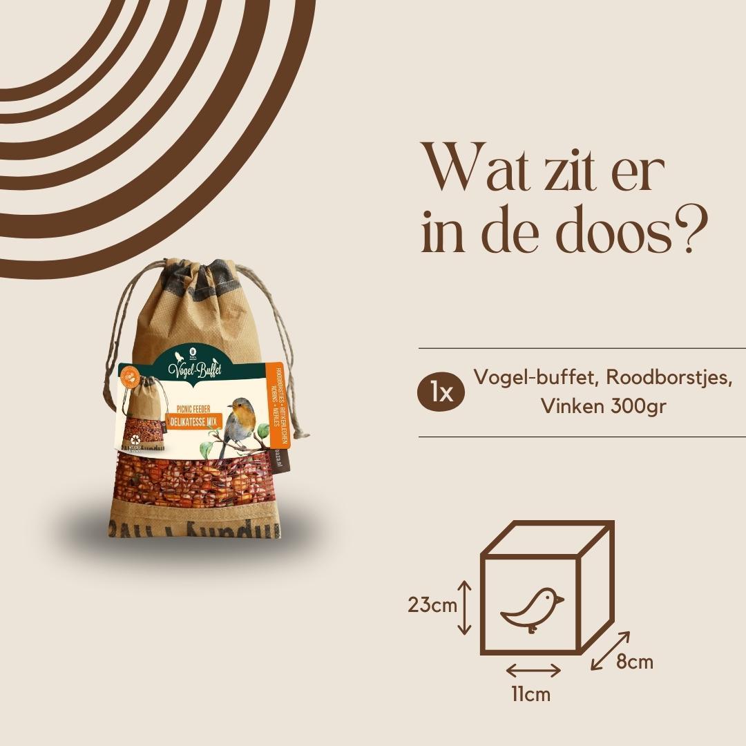 Bird-Buffet | Picknick voor buitenvogels | Roodborstjes & Vinken - 300 gram