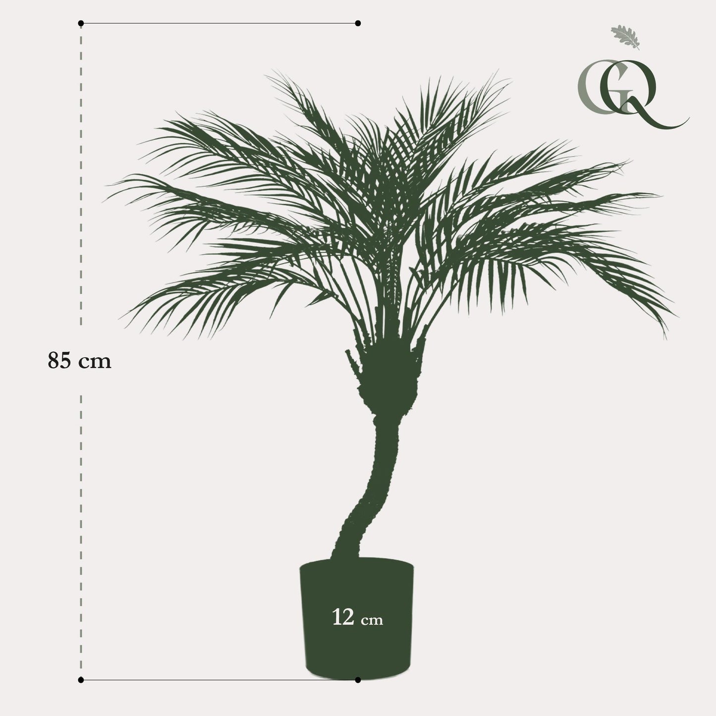 Kunstplant - Chamaedorea - Bergpalm - Hoogte ↕85cm