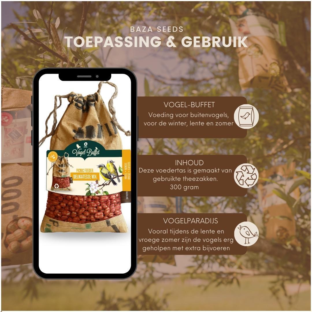 Bird-Buffet | Picknick voor buitenvogels | Sijsjes & Boomklevers - 300 gram