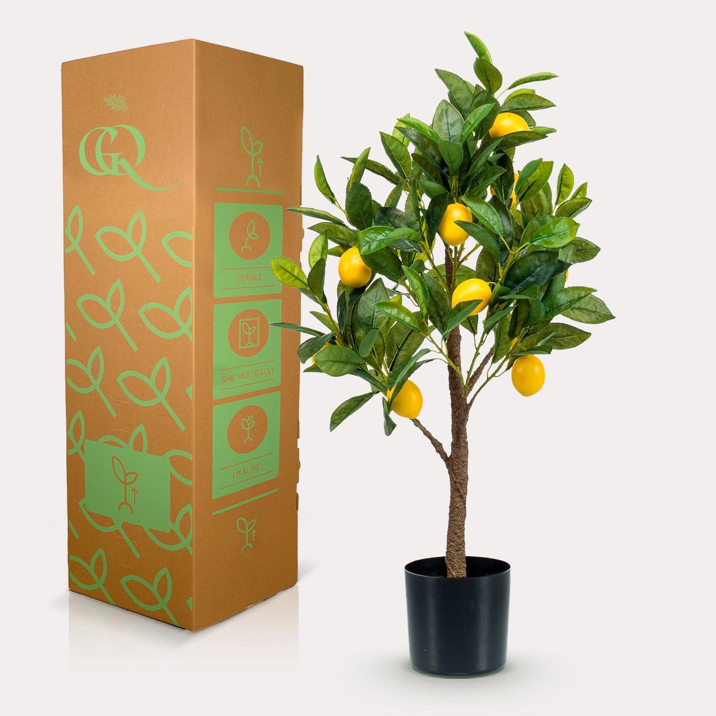 Kunstplant - Citrus Limonia - Citroenboom - Potmaat Ø12cm - Hoogte ↕75 cm