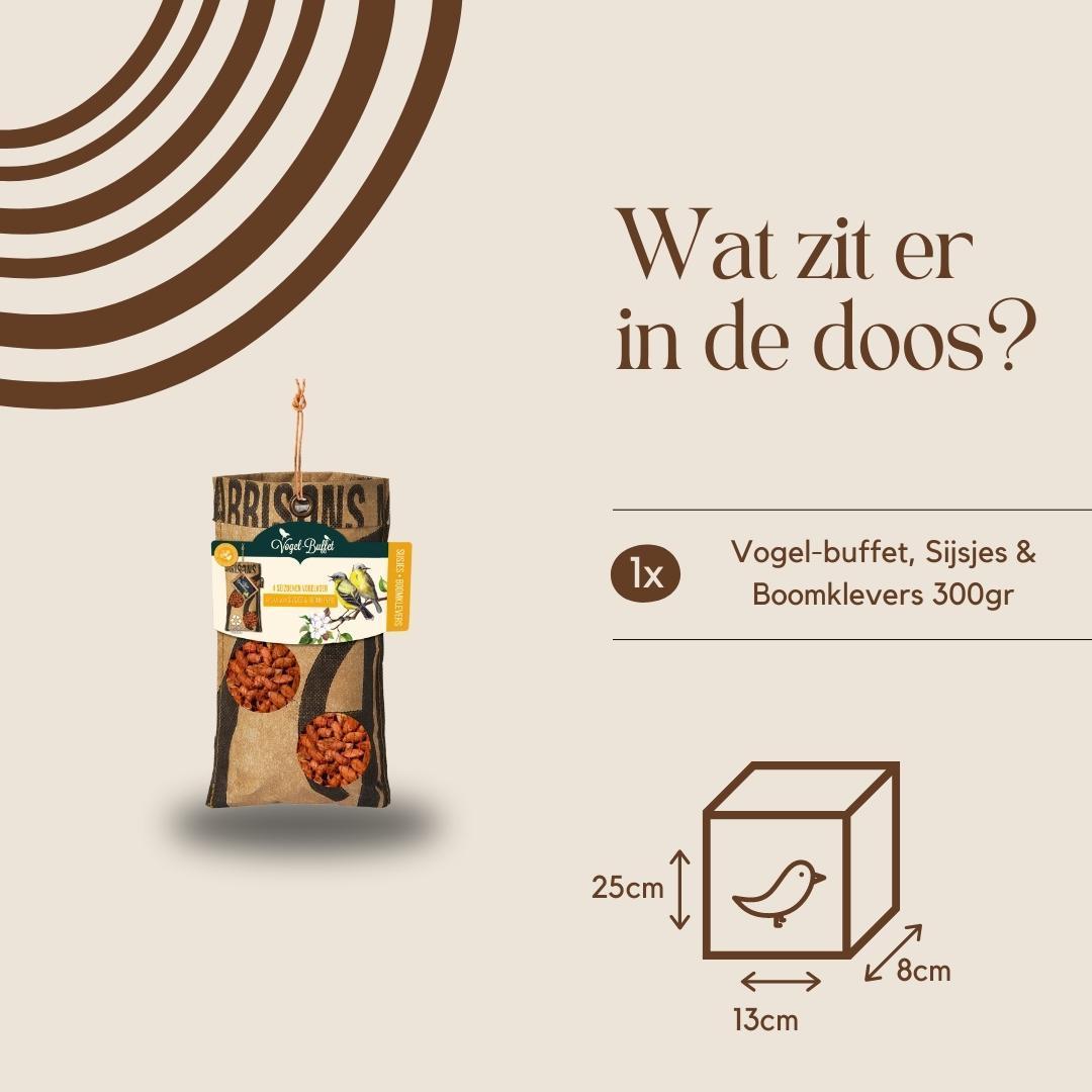 Bird-buffet | Rags feeder | Sijsjes & Boomklevers - 300 gram