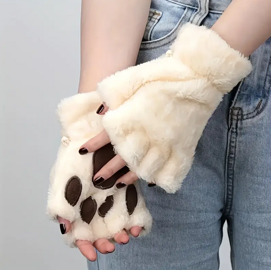 Schattige zachte katten handschoenen - 1 maat
