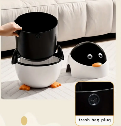 Peng-Waste Master - Pinguïn Pedaalemmer Prullenbak - 9.84L 😄🐧