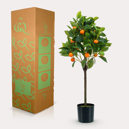Kunstplant - Citrus Sinensis - Sinaasappelboom - Hoogte ↕75cm