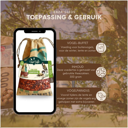 Bird-Buffet | Picknick voor buitenvogels | Mussen & Merels - 300 gram